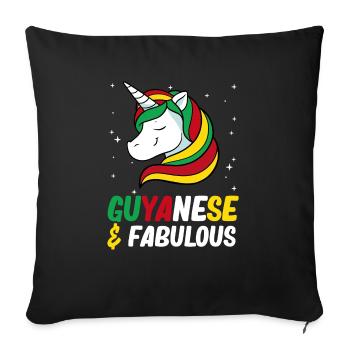 Guyana Flag Guyanese Guyana - Sofa pillowcase 17,3'' x 17,3'' (45 x 45 cm) - black - Front