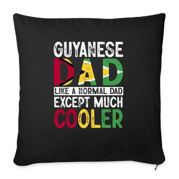 Guyana Drapeau Guyanais Guyana - Housse de coussin décorative 45 x 45 cm - noir - Devant