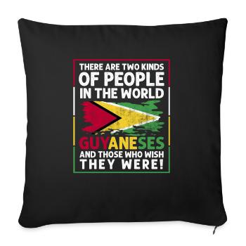 Guyana Flag Guyanese Guyana - Sofa pillowcase 17,3'' x 17,3'' (45 x 45 cm) - black - Front