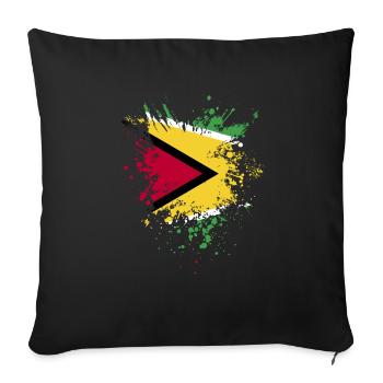 Guyana Flag Guyanese Guyana - Sofa pillowcase 17,3'' x 17,3'' (45 x 45 cm) - black - Front