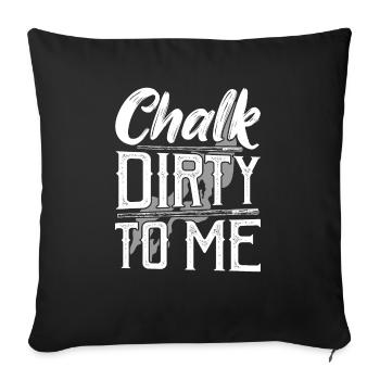 Chalk Dirty To Me Billards Billard Piscine BillardBillard Pla - Housse de coussin décorative 45 x 45 cm - noir - Devant