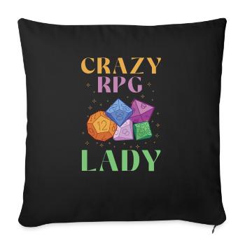 Role Playing Game Video Game Player Gamer Gaming - Sofa pillowcase 17,3'' x 17,3'' (45 x 45 cm) - black - Front