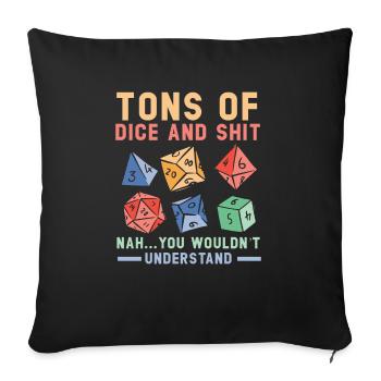 Role Playing Game Video Game Player Gamer Gaming - Sofa pillowcase 17,3'' x 17,3'' (45 x 45 cm) - black - Front