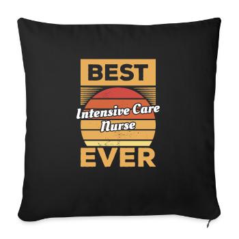 Vintage Best Intensive Care Nurse Ever ICU Nurses - Sofa pillowcase 17,3'' x 17,3'' (45 x 45 cm) - black - Front