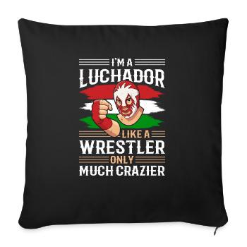 Lutte mexicaine lucha libre mask - Housse de coussin décorative 45 x 45 cm - noir - Devant