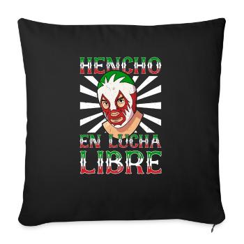 Lutte mexicaine lucha libre mask - Housse de coussin décorative 45 x 45 cm - noir - Devant