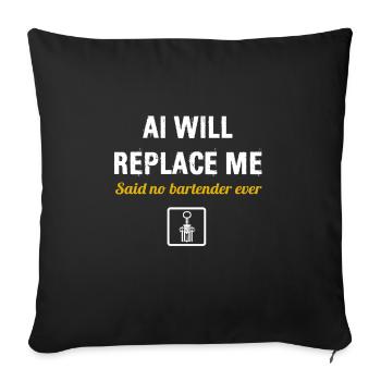 Bartender Mixologist Alcohol Beverages Bartender - Sofa pillowcase 17,3'' x 17,3'' (45 x 45 cm) - black - Front