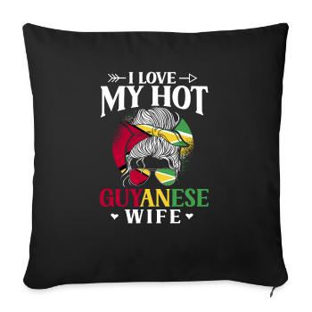Guyana Flag Guyanese Guyana - Sofa pillowcase 17,3'' x 17,3'' (45 x 45 cm) - black - Front