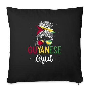 Guyana Flag Guyanese Guyana - Sofa pillowcase 17,3'' x 17,3'' (45 x 45 cm) - black - Front