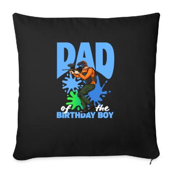 Father of the birthday boy Paintball Sport - Sofa pillowcase 17,3'' x 17,3'' (45 x 45 cm) - black - Front