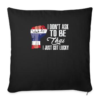 Fierté thaïlandaise Drapeau thaïlandais - Housse de coussin décorative 45 x 45 cm - noir - Devant