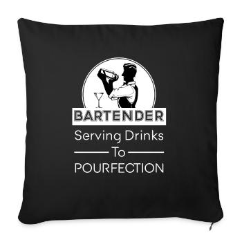 Bartender Mixologist Alcohol Beverages Bartender - Sofa pillowcase 17,3'' x 17,3'' (45 x 45 cm) - black - Front
