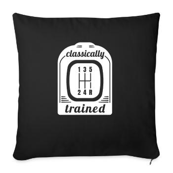 Manual transmission Gearshift Manual transmission - Sofa pillowcase 17,3'' x 17,3'' (45 x 45 cm) - black - Front