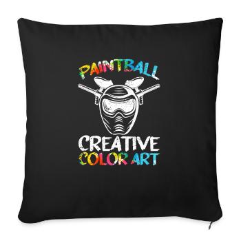 Paintball Creative Paint Color Art Airsoft Paint - Housse de coussin décorative 45 x 45 cm - noir - Devant
