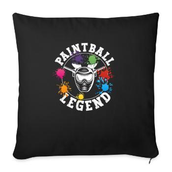 Paintball Legend Paintballer Face Mask Paint - Sofa pillowcase 17,3'' x 17,3'' (45 x 45 cm) - black - Front