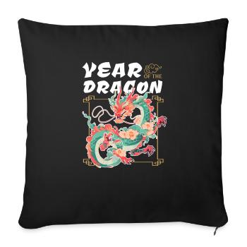 Chinese New Year Dragon Vietnam I Gift - Sofa pillowcase 17,3'' x 17,3'' (45 x 45 cm) - black - Front