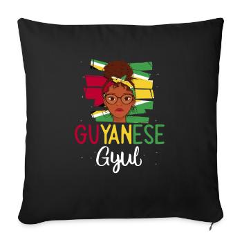Guyana Flag Guyanese Guyana - Sofa pillowcase 17,3'' x 17,3'' (45 x 45 cm) - black - Front