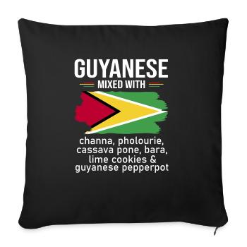 Guyana Flag Guyanese Guyana - Sofa pillowcase 17,3'' x 17,3'' (45 x 45 cm) - black - Front