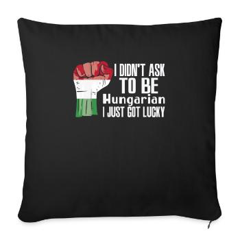 Fierté hongroise Drapeau hongrois cultivé - Housse de coussin décorative 45 x 45 cm - noir - Devant