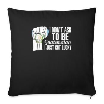 Guatemalan Pride Guatemala Flag Grown Guatemalan - Sofa pillowcase 17,3'' x 17,3'' (45 x 45 cm) - black - Front