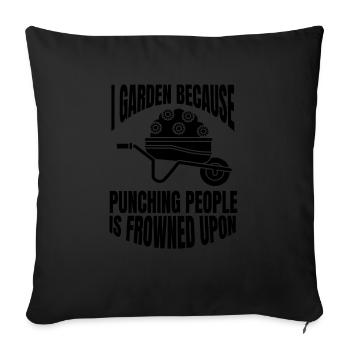 Garden Gardening Home Gardener Gardener Gardener Gardening - Sofa pillowcase 17,3'' x 17,3'' (45 x 45 cm) - black - Front