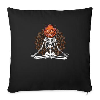 Namaste Witches Yoga Halloween Costume Broom - Sofa pillowcase 17,3'' x 17,3'' (45 x 45 cm) - black - Front