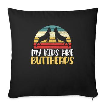 Ziegenliebhaber Kid Ranch Wolle Bauernhof Tierzucht - Sofakissenbezug 45 x 45 cm - Schwarz - Vorne