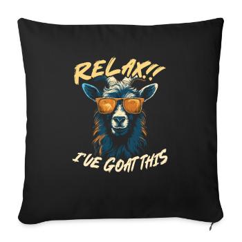 Ziegenliebhaber Kid Ranch Wolle Bauernhof Tierzucht - Sofakissenbezug 45 x 45 cm - Schwarz - Vorne