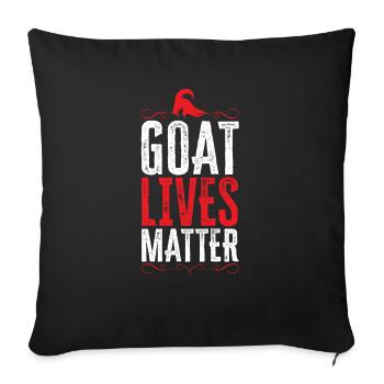 Goat Lover Kid Ranch Wool Farm Animal Farming - Sofa pillowcase 17,3'' x 17,3'' (45 x 45 cm) - black - Front