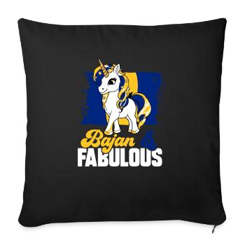 Barbados flag Barbadian bayan - Sofa pillowcase 17,3'' x 17,3'' (45 x 45 cm) - black - Front