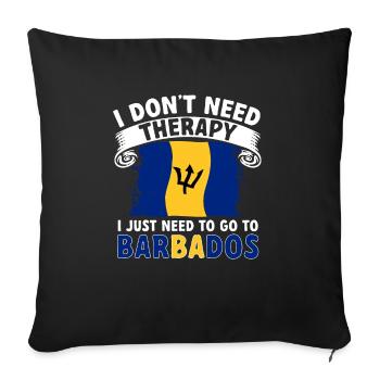 Barbados flag Barbadian bayan - Sofa pillowcase 17,3'' x 17,3'' (45 x 45 cm) - black - Front