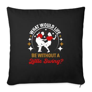 Lindy Hop Swing Dance Couple Dancer Swing Dance - Sofa pillowcase 17,3'' x 17,3'' (45 x 45 cm) - black - Front