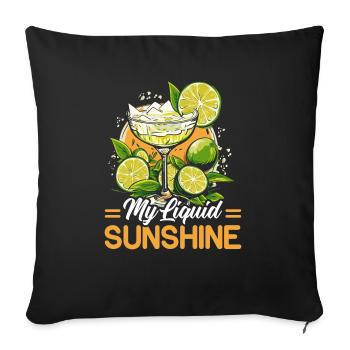 Margarita Lover Alcohol Drinker Mexican Cocktail - Sofa pillowcase 17,3'' x 17,3'' (45 x 45 cm) - black - Front