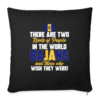 Barbados flag Barbadian bayan - Sofa pillowcase 17,3'' x 17,3'' (45 x 45 cm) - black - Front