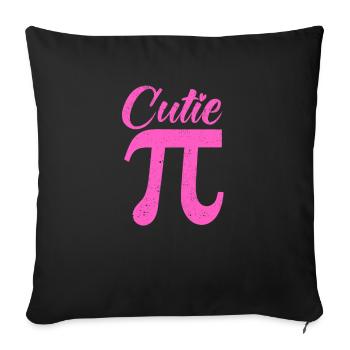 Cutie Pi Day Symbol Math National Pie Mathématiques - Housse de coussin décorative 45 x 45 cm - noir - Devant