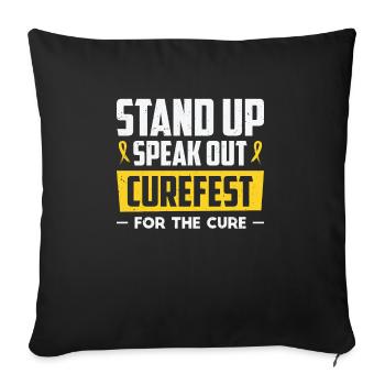 CureFest 2023 CureFest For Childhood Cancer Wear - Sofa pillowcase 17,3'' x 17,3'' (45 x 45 cm) - black - Front