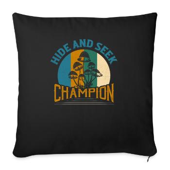 Hide And Seek Champion Fungus Mycologist - Sofa pillowcase 17,3'' x 17,3'' (45 x 45 cm) - black - Front