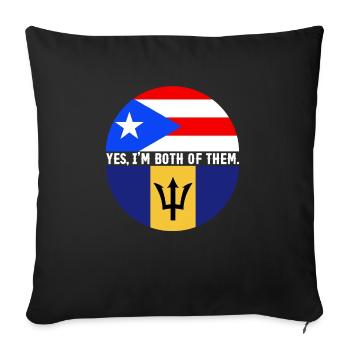 Barbados flag Barbadian bayan - Sofa pillowcase 17,3'' x 17,3'' (45 x 45 cm) - black - Front