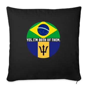 Barbados flag Barbadian bayan - Sofa pillowcase 17,3'' x 17,3'' (45 x 45 cm) - black - Front
