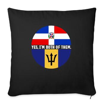 Barbados flag Barbadian bayan - Sofa pillowcase 17,3'' x 17,3'' (45 x 45 cm) - black - Front