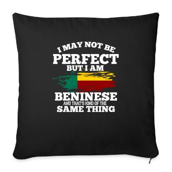 Bénin - Housse de coussin décorative 45 x 45 cm - noir - Devant