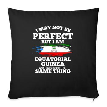 Equatorial Guinea - Sofa pillowcase 17,3'' x 17,3'' (45 x 45 cm) - black - Front