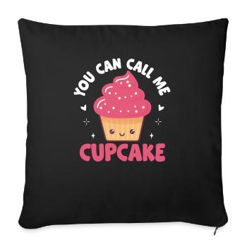 Pastry Pink Frosting Baking Funny You Can Call Me - Sofa pillowcase 17,3'' x 17,3'' (45 x 45 cm) - black - Front