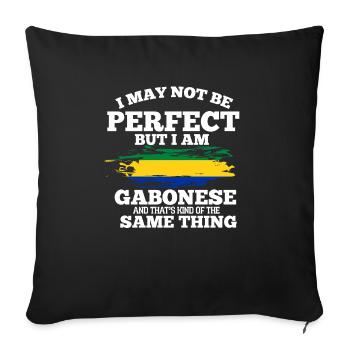 Gabon - Sofa pillowcase 17,3'' x 17,3'' (45 x 45 cm) - black - Front