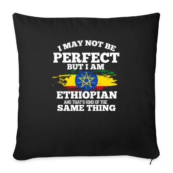 Ethiopia - Sofa pillowcase 17,3'' x 17,3'' (45 x 45 cm) - black - Front