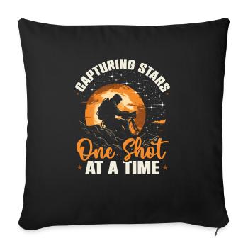 Astrophotographie Appareil photo Astronomie astronomique - Housse de coussin décorative 45 x 45 cm - noir - Devant