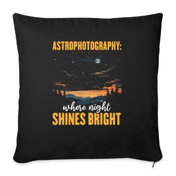 Astrofotografie Kamera Astronomische Astronomie - Sofakissenbezug 45 x 45 cm - Schwarz - Vorne