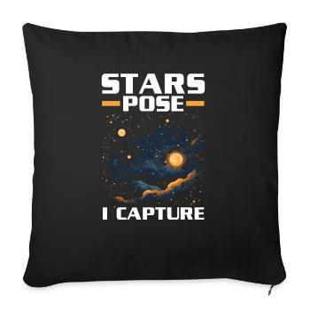 Astrophotography Camera Astronomical Astronomy - Sofa pillowcase 17,3'' x 17,3'' (45 x 45 cm) - black - Front