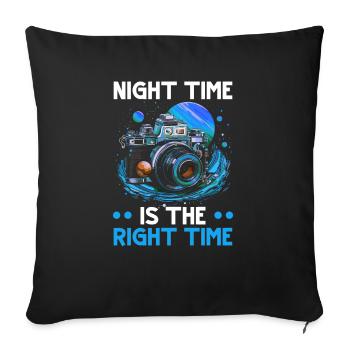 Astrophotographie Caméra Astronomie astronomique - Housse de coussin décorative 45 x 45 cm - noir - Devant