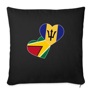Barbados flag Barbadian bayan - Sofa pillowcase 17,3'' x 17,3'' (45 x 45 cm) - black - Front